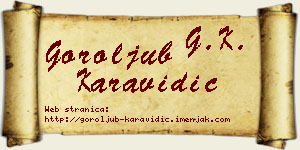 Goroljub Karavidić vizit kartica